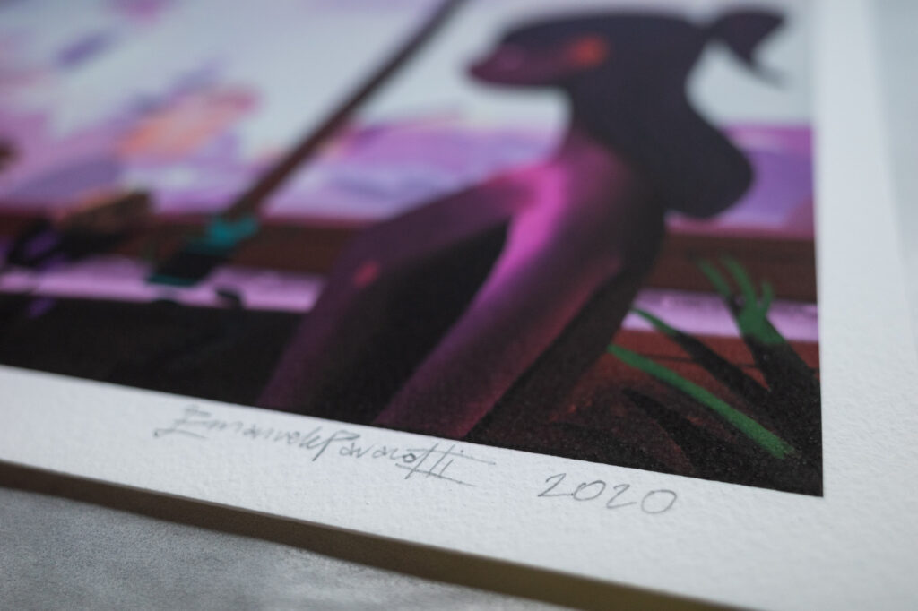 Magic Hour - Limited edition art print signature detail